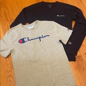 #9 Champion Sz Small Crewneck T-Shirts x2 you get both!!! N blue & Gray